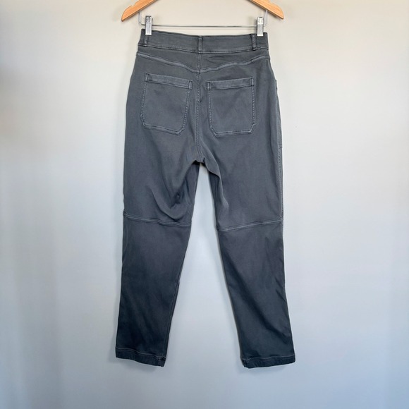 Spanx Size Medium Stretch Twill Pant Straight Leg Gray Casual Stretch Slimming - Picture 7 of 10